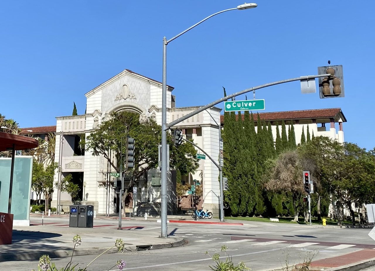 Culver City city hall building at Culver Boulevard on a sunny day, California